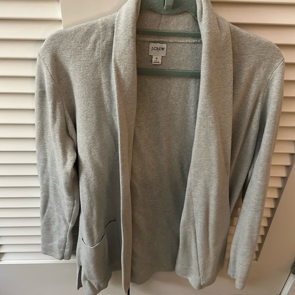 J.Crew Light Gray Chelsea Women's Open Sweater Blazer Size S